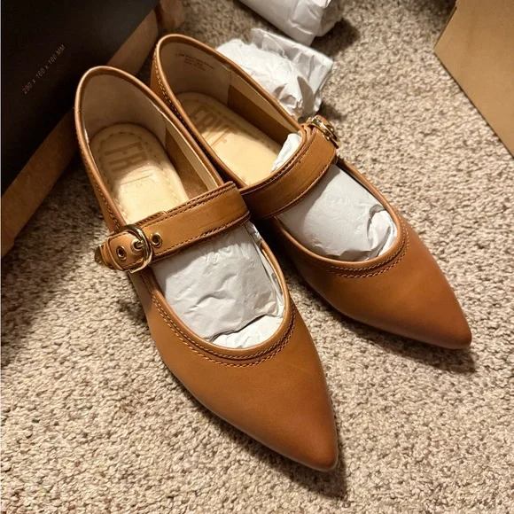 Elegant Tan Women's Mary Jane Shoes - Picture 7 of 7